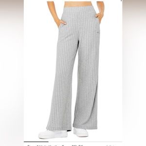 ALO RIBBED TAKE COMFORT WIDE LEG PANT